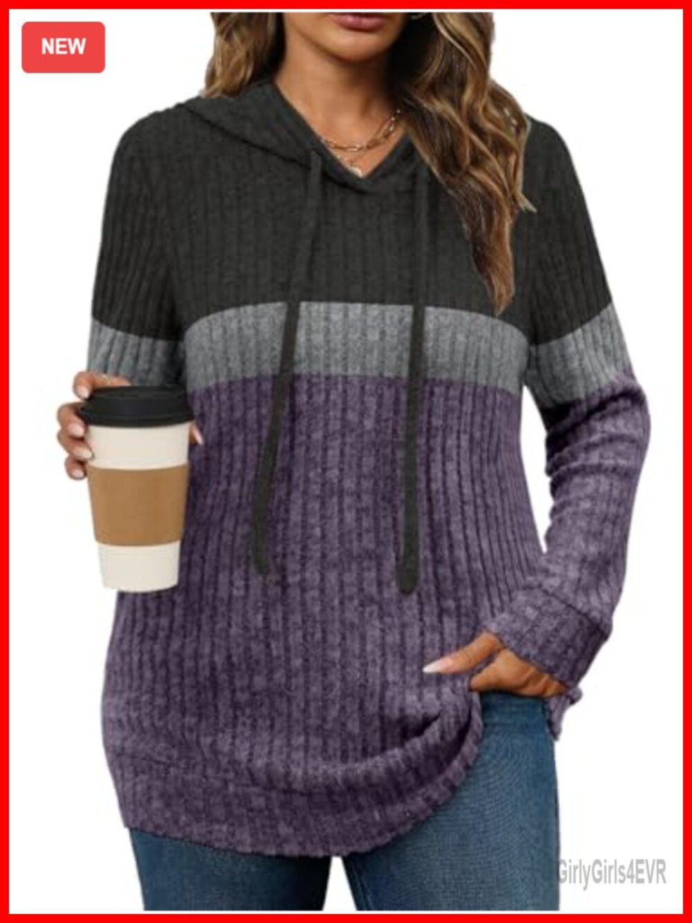 Womens Plus Size Lightweight Hoodie Sweater Long Sleeve Fall Tunic Top